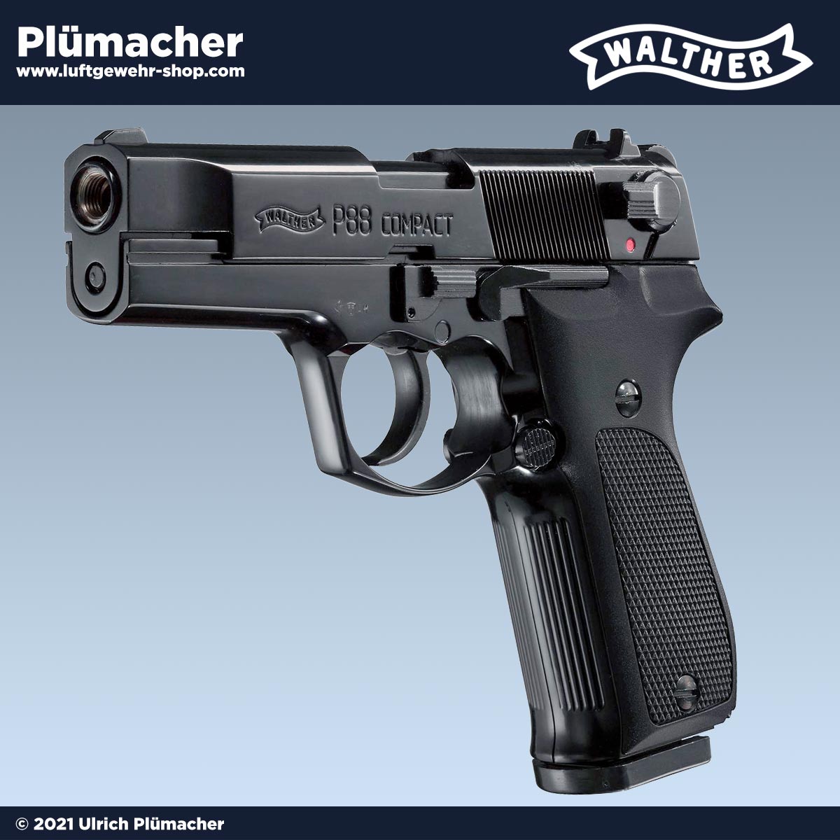 Walther P88 Compact 9 mm Schreckschuss Pistole - Gaspistole