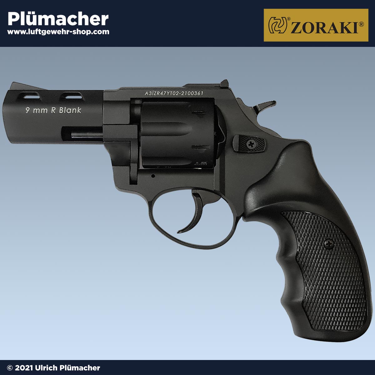 Zoraki R2 3 Zoll Lauf Schreckschuss Revolver 9 mm schwarz