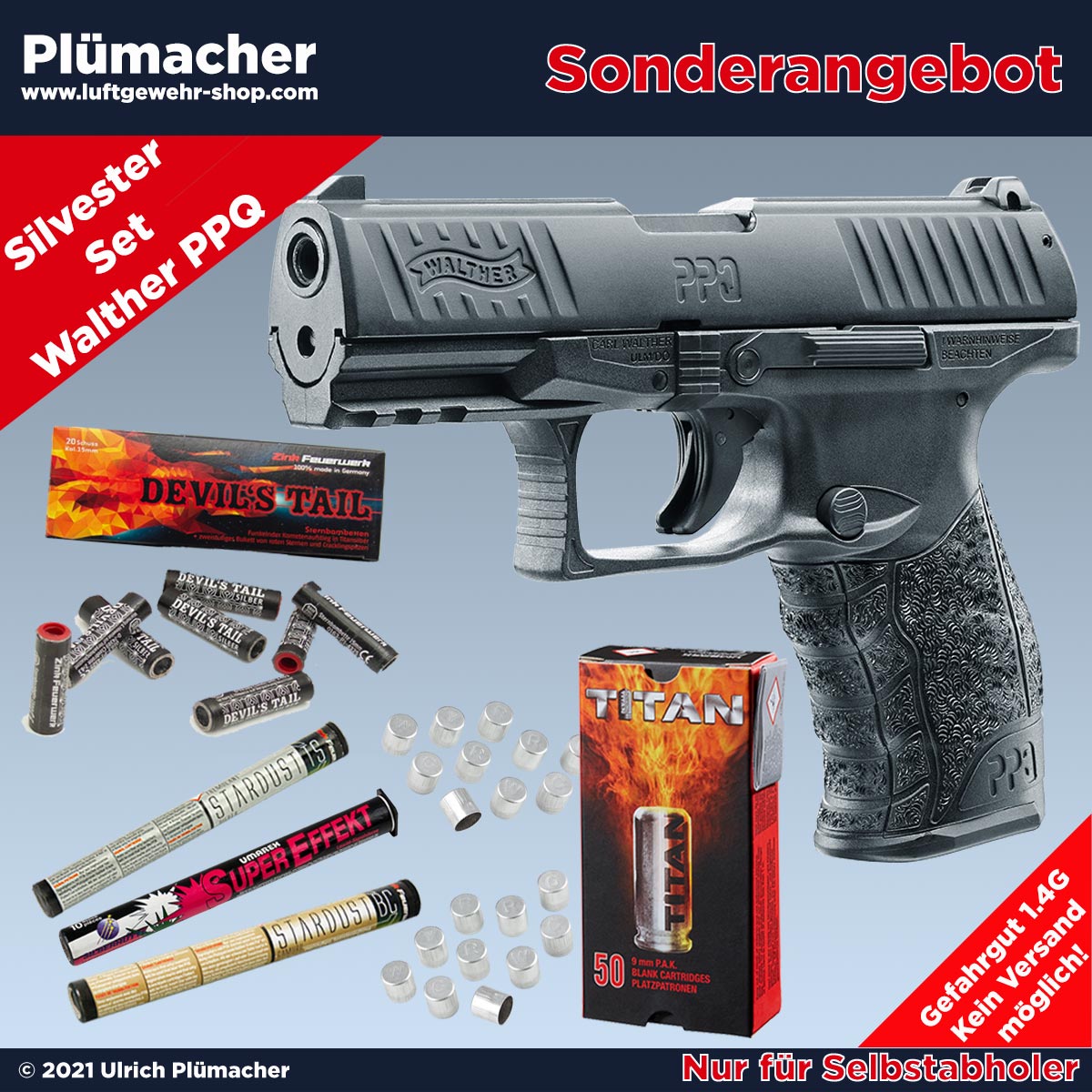 SET !!! Schreckschuss - Pistole - Walther - P99 - 9 mm