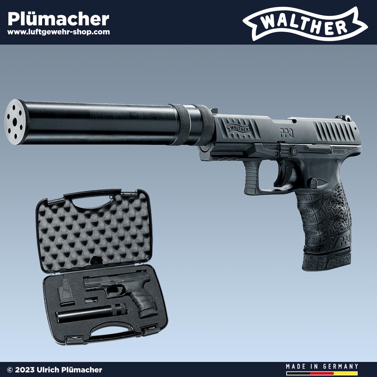 Walther Gaspistolen & Schreckschusswaffen kaufen - hier die WALTHER PPQ,  P22, P99, P88, PP. Luftgewehr-Shop - Luftgewehre, Schreckschusswaffen, CO2  Waffen, Luftpistolen kaufen