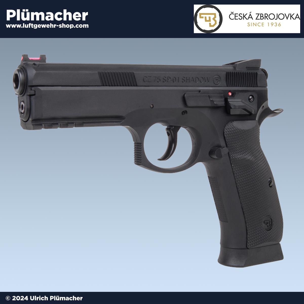 CZ SP-01 Shadow Schwarz 4,5mm BB - Druckluft Co2 Non BlowBack