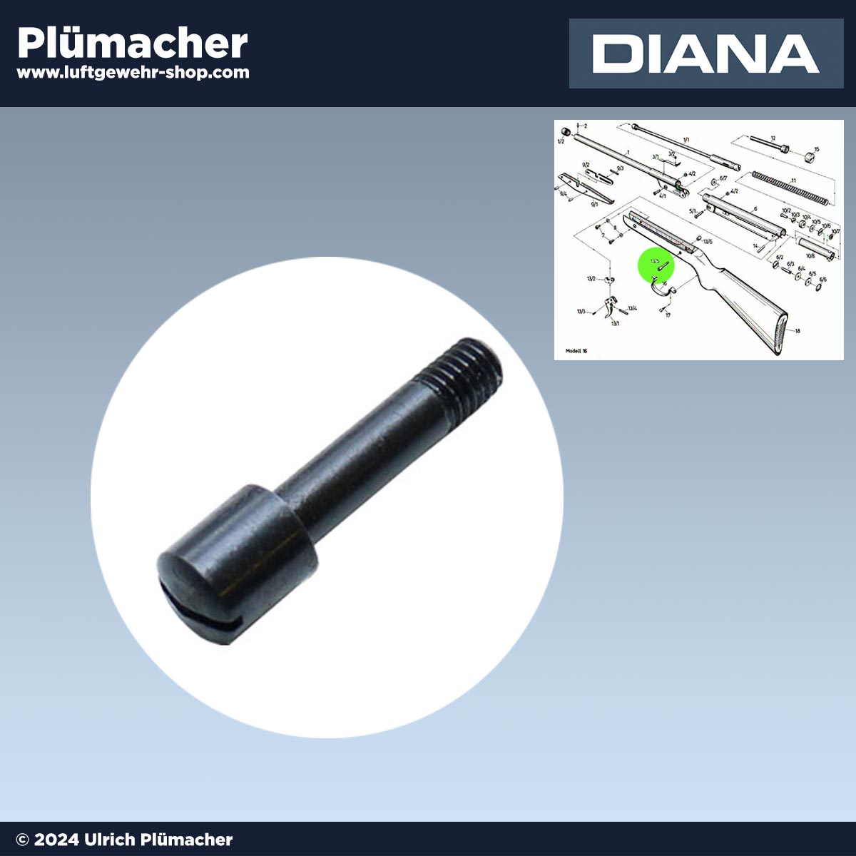 Abzughalteschraube Diana 16 Luftgewehr Ersatzteile