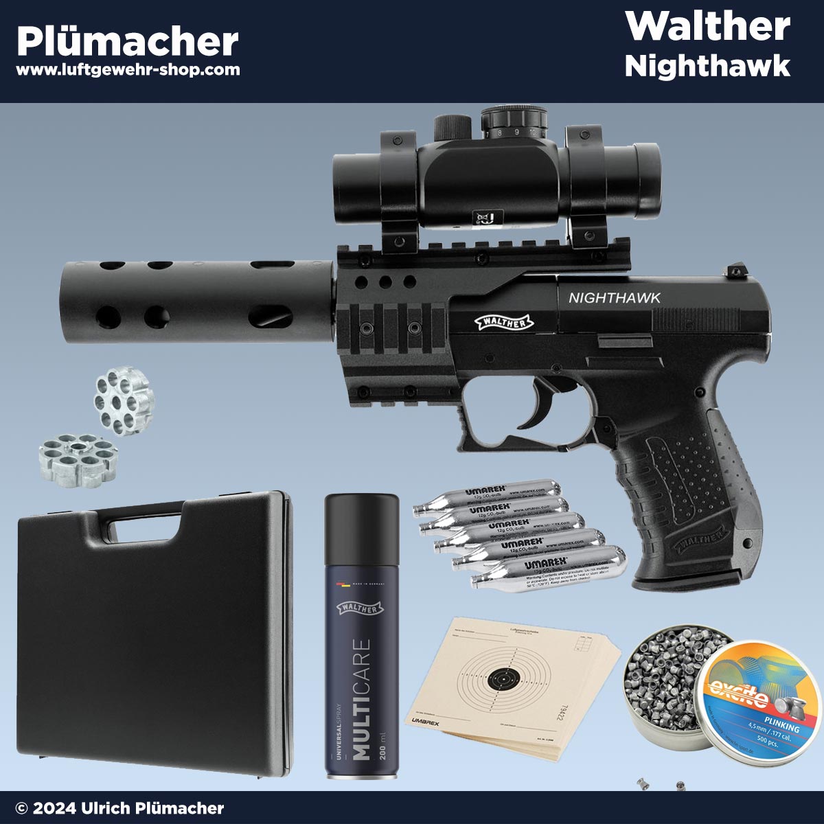 Walther Nighthawk CO2 Luftpistole Sonderangebot