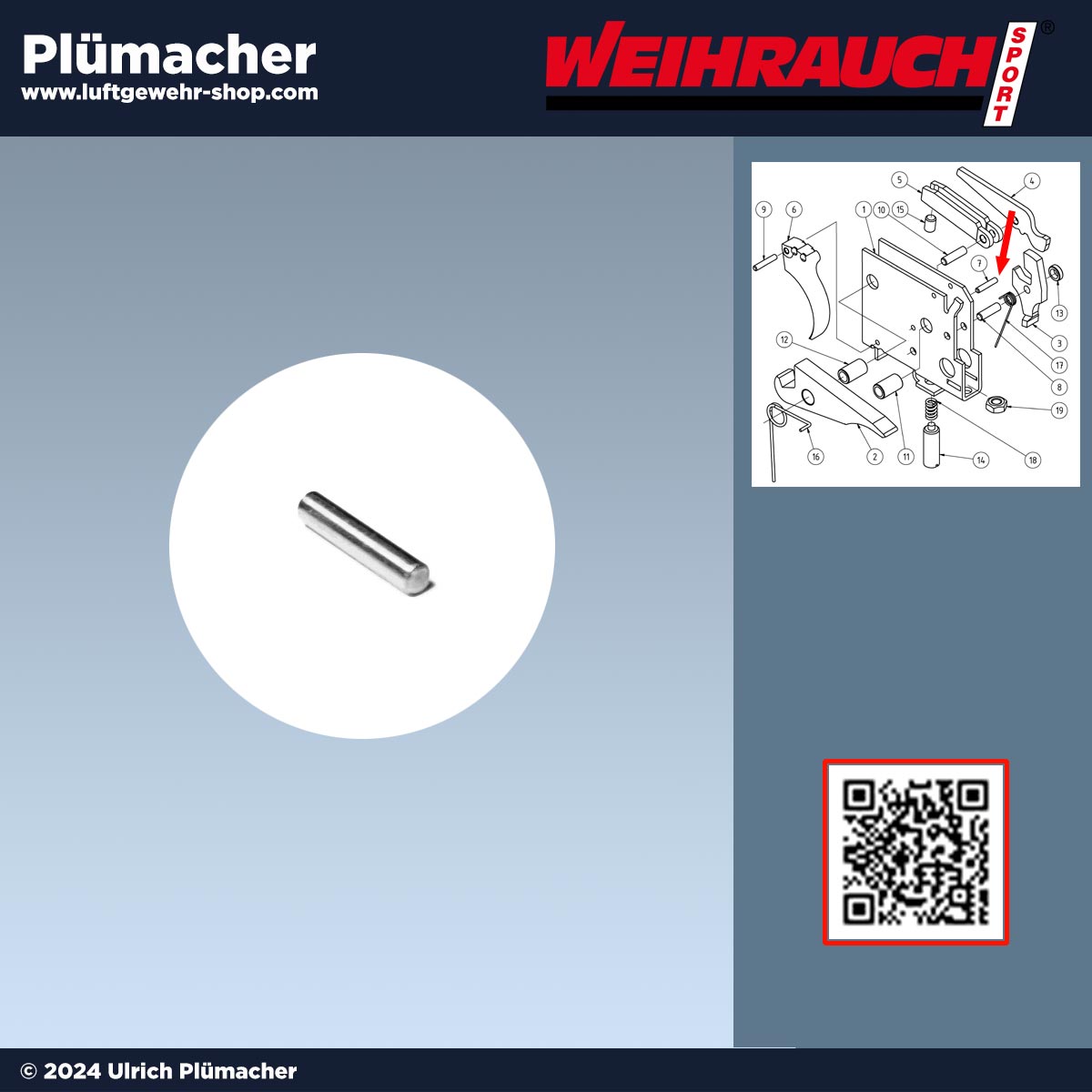 Anschlagstift Weihrauch Abzug Rekord