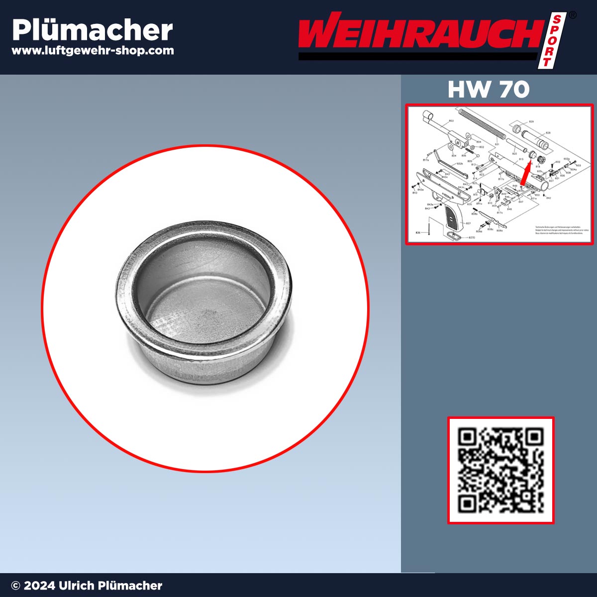 Weihrauch HW 70 Sicherheitskappe für die Lutpistole