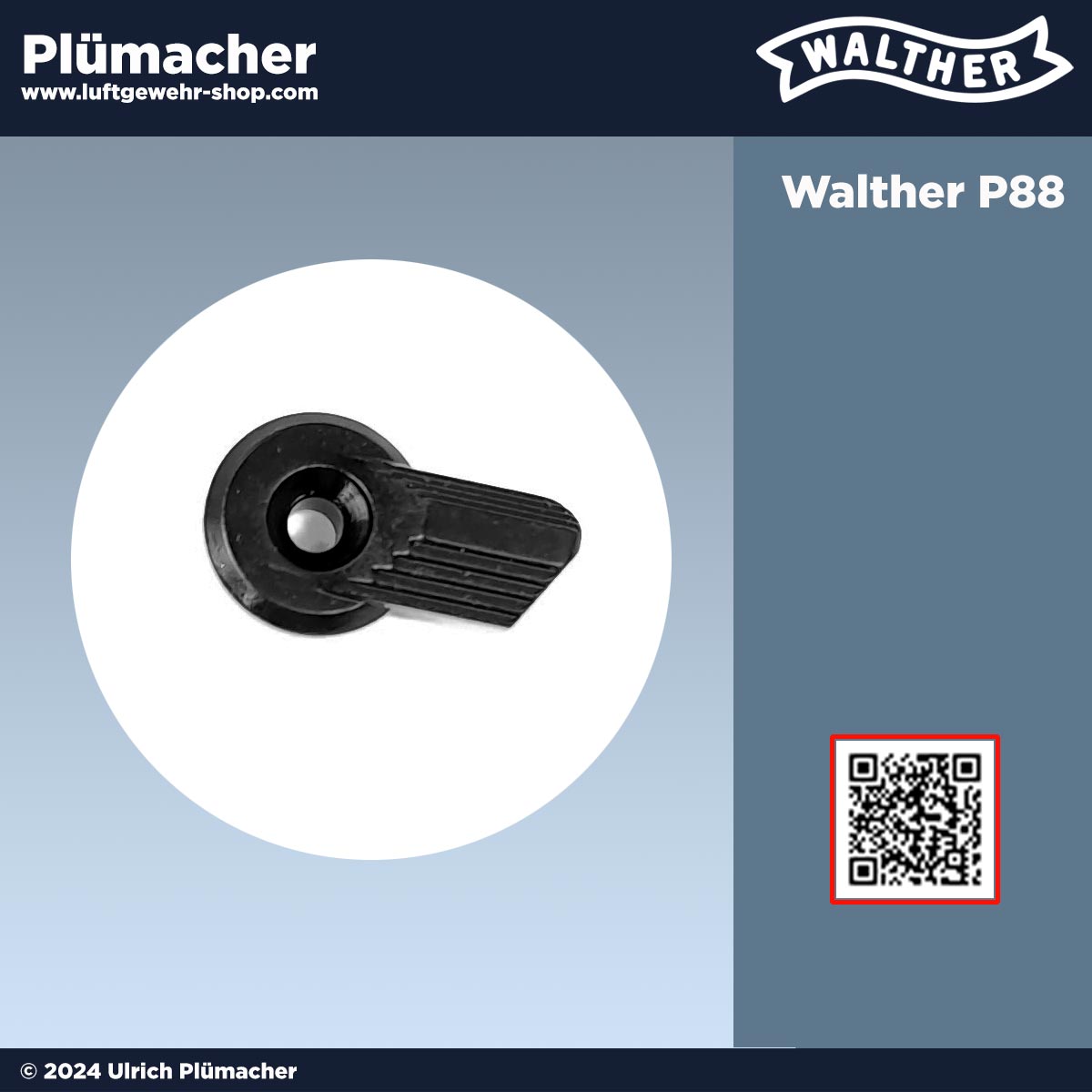 Walther P88 Scherung rechts für die Schreckschusspistole