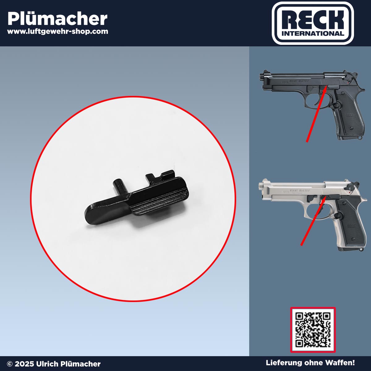 Reck Miami 92F Schlittenfanghebel - der Schlittenfang für Ihre MIAMAI 92