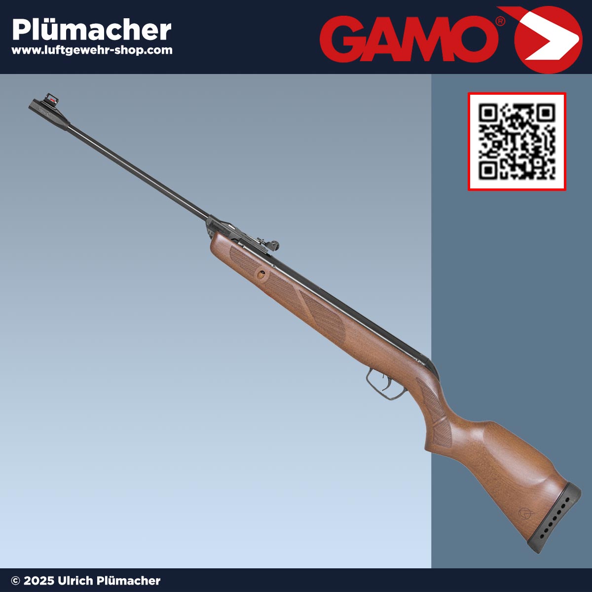 Gamo Forest Luftgewehr 4,5 mm Diabolo mit Holzschaft