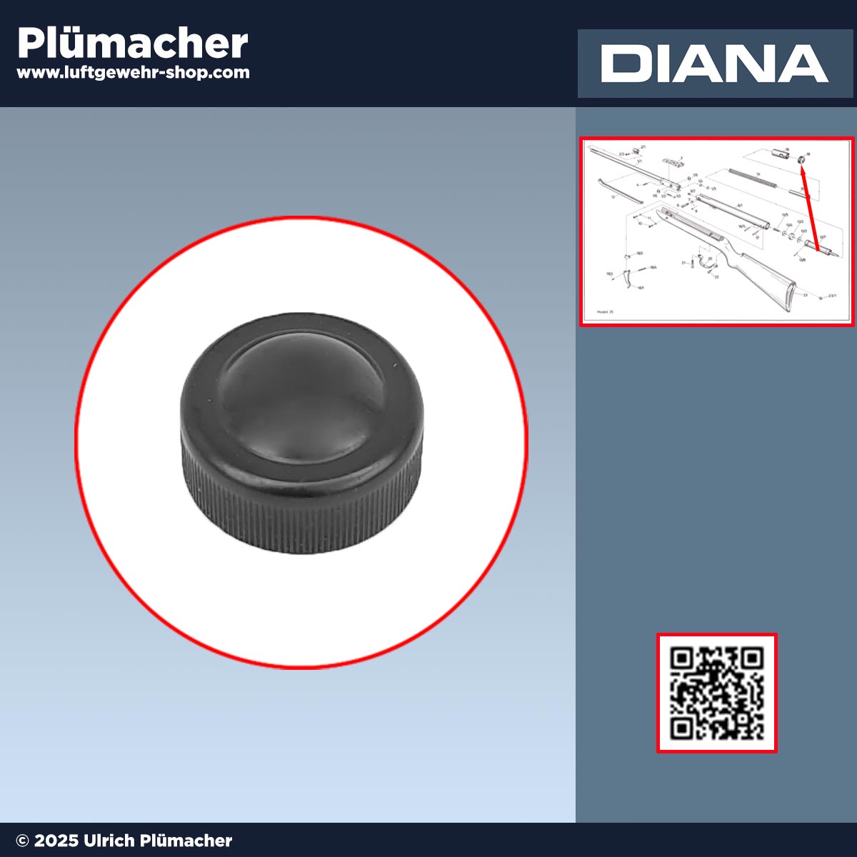 Abschlussdeckel Diana 25 Luftgewehr