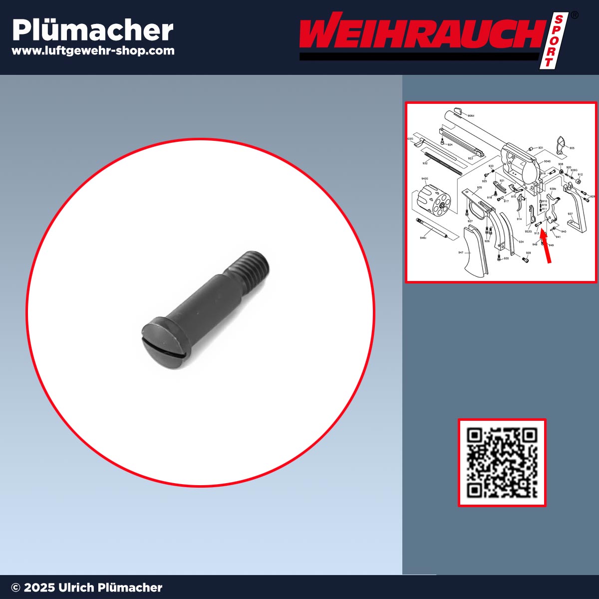 Weihrauch Western Single Action Revolver - Schraube für das Schlagstück