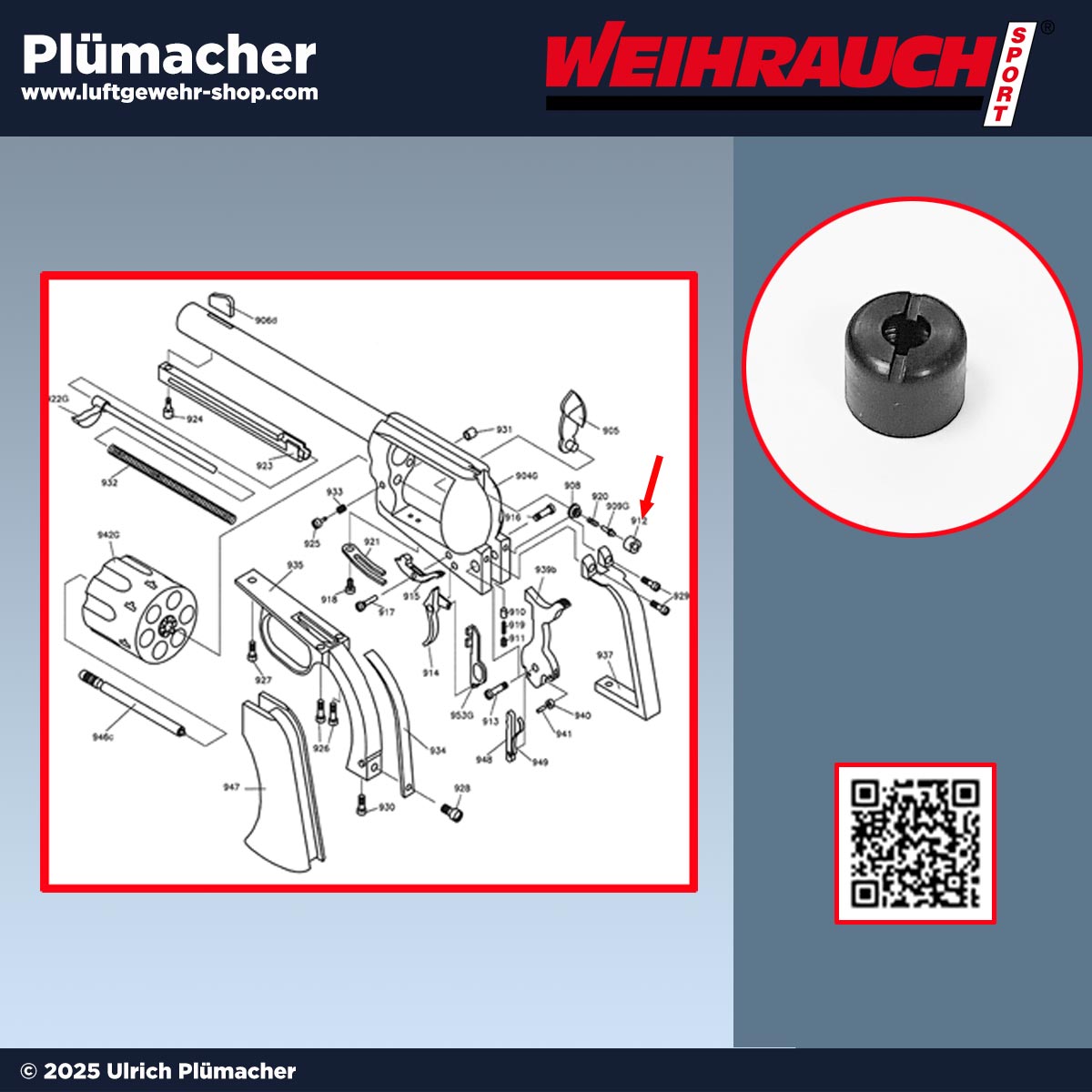 Schlagbolzenmutter Weihrauch Western Single Action Revolver