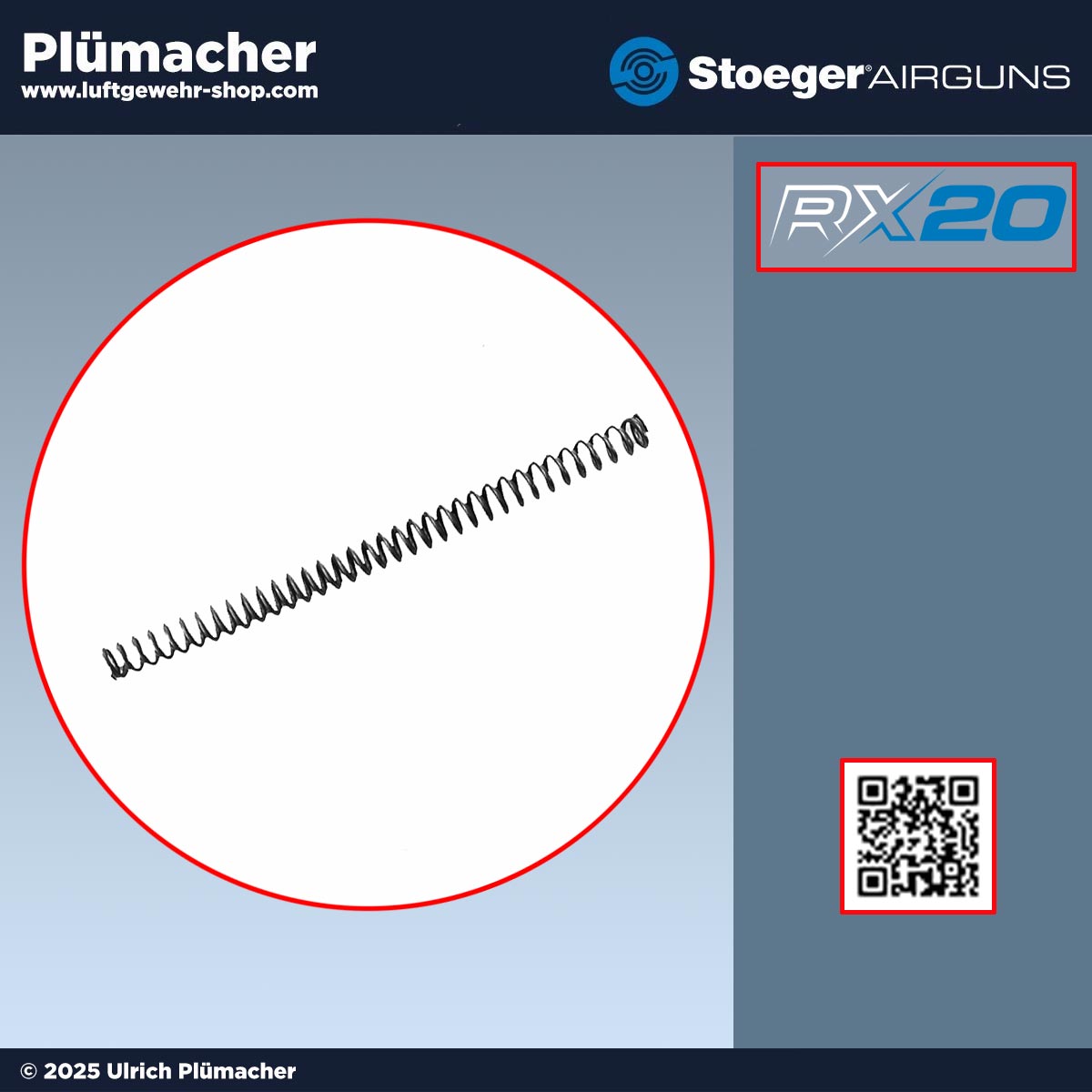 Exportfeder Stoeger RX 20 16 Joule - in Verbindung mit dem Exportkolben