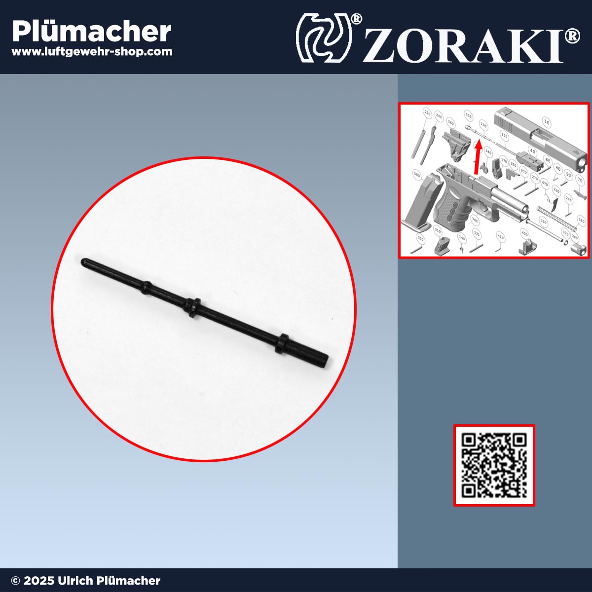 Schlagbolzen Zoraki 917 - originales Ersatzteil für die Zoraki 917