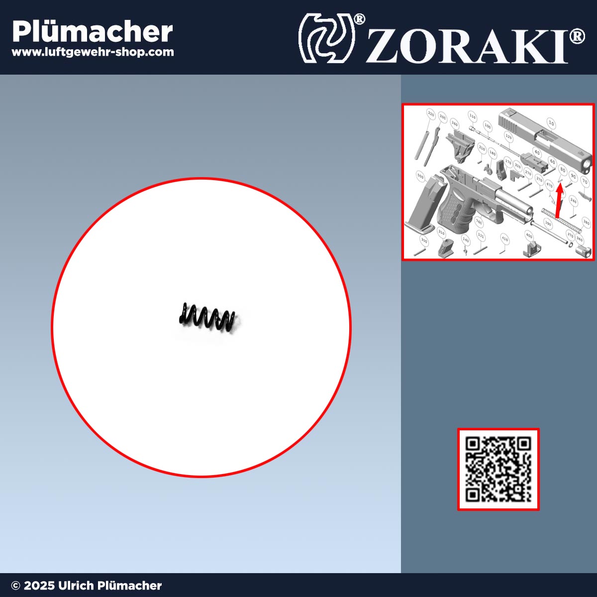 Zoraki 917 Auszieherfeder - die Feder für den Auszieher