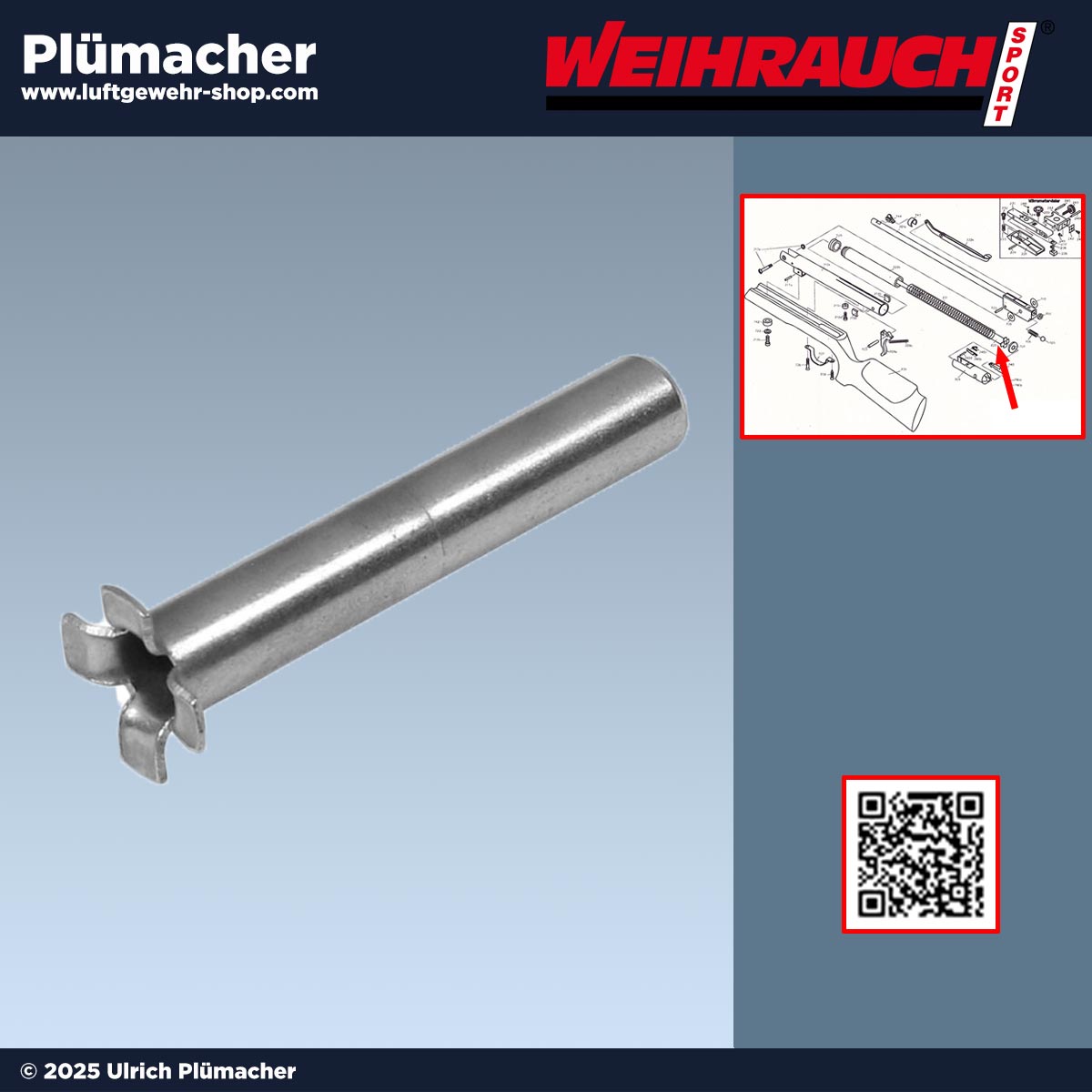 Weihrauch HW 25 Federführungsrohr - die Federführung für das Luftgewehr HW25L