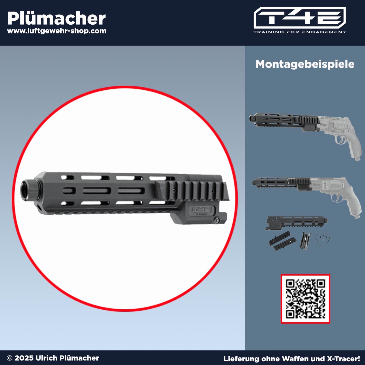 T4E TR 50 X-Tender für Gen1/Gen2, mit Mündungsgewinde, Mündungsbremse 