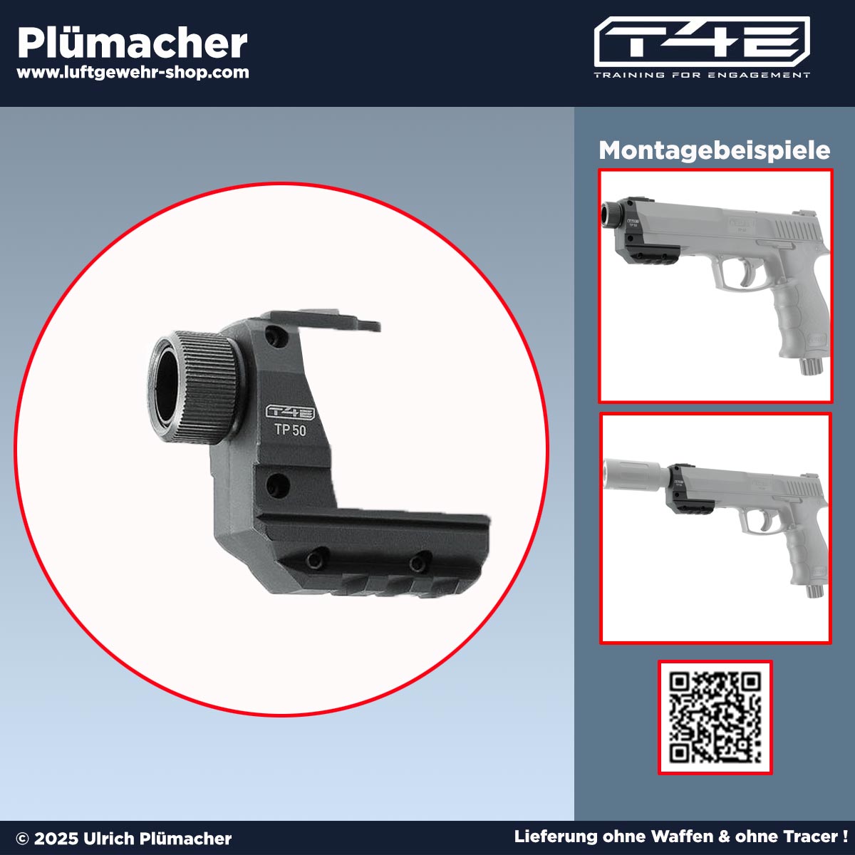 T4E Muzzle Attachment Carrier für die TP50 als Montage für den X-Tracer und anderes Zubehör